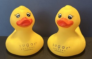 2 Sugar Factory Rubber Ducky Yellow Duck Toy