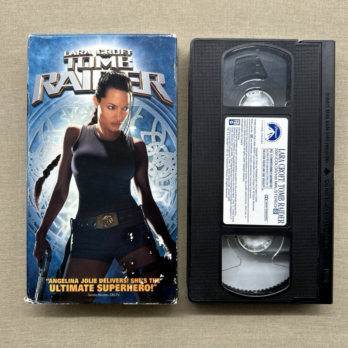 Lara Croft: Tomb Raider (VHS 2001) Video Game Adaptation Angelina
