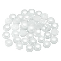 12Mm Glas Mosaikfliesen, 200G Runde Irisierende GlasstüCke FüR Pearl White
