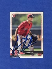 2018 Bowman CJ C.J. CHATHAM Signed Card autograph AUTO RED SOX #bp117