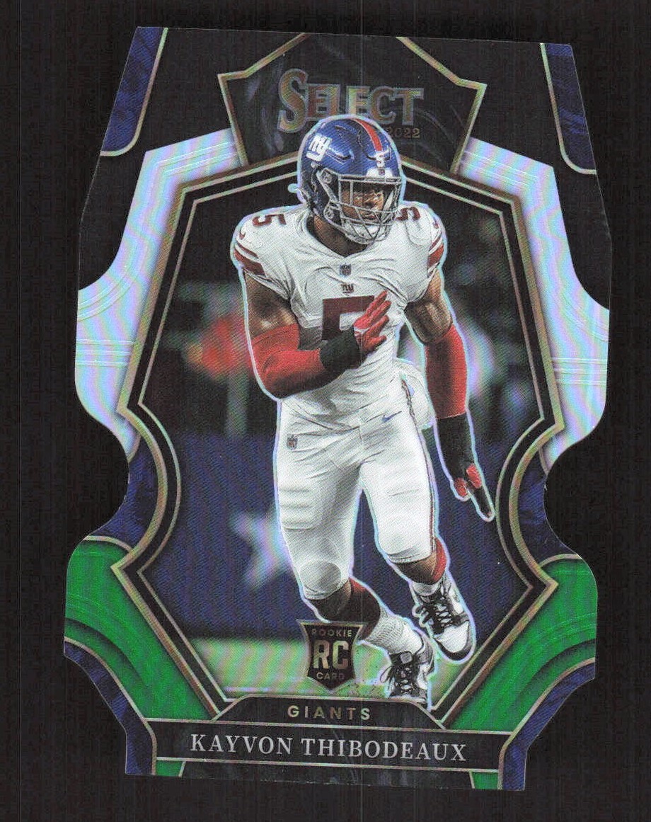 3354I 2022 Panini Select #175 Kayvon Thibodeaux Black and Green Prizm Die Cut