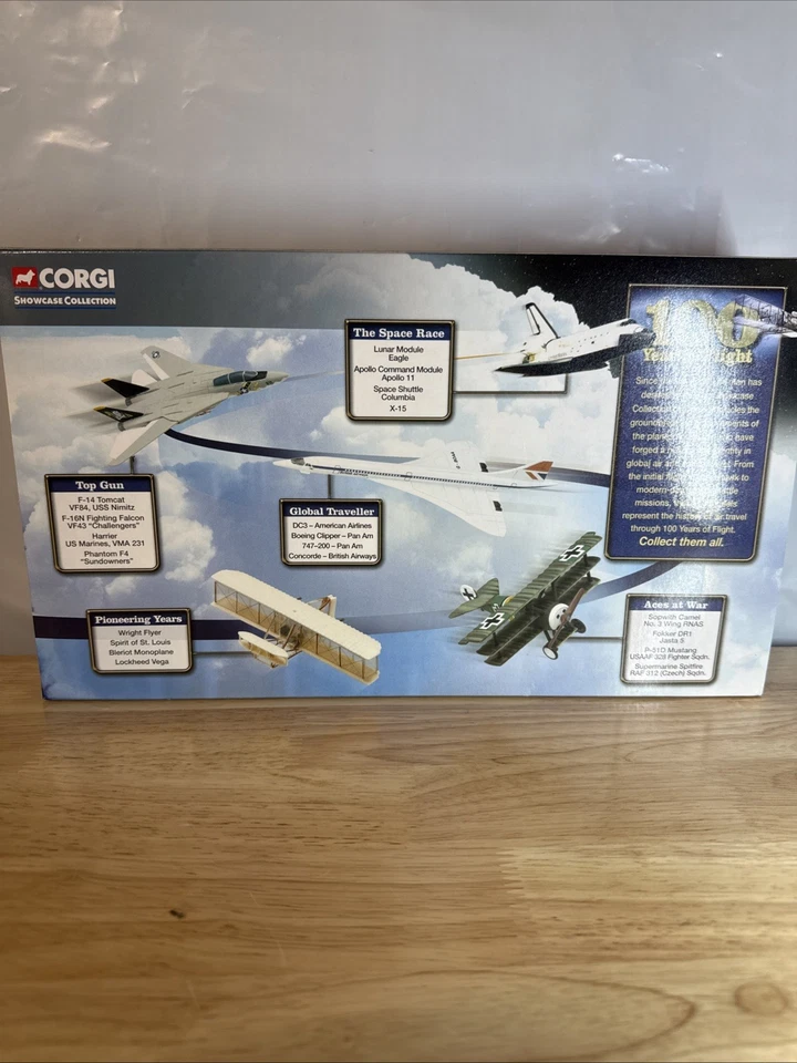 100 Years of Flight Topgun Airplane Set Corgi Showcase Collection New - Image 2 of 4