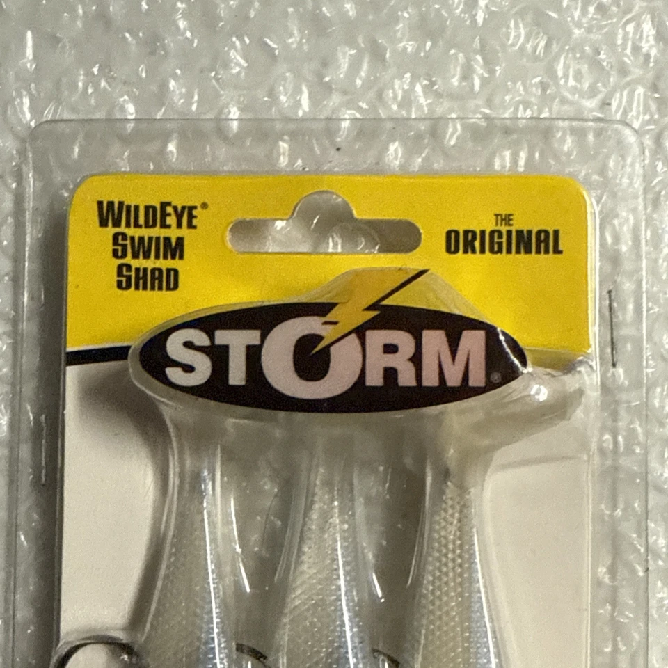 Señuelo de pesca Storm WildEye 4" Swim Shad paquete de 3 7/16 oz 25 g 04 Pearl WSS04PRL Foto 4 de 4