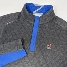 Zero Restriction 1/4 Snap Pullover Quilted Sweater Men’s XL Gray Blue Maryland