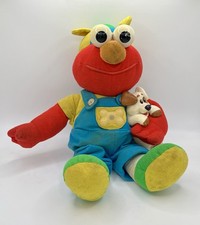 VTG 1997 Tyco Sesame Street Magic Light Up Elmo W/ Dog Plush 15 Music WORKS