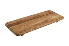 Acacia Wood Display Platter Raised Serving Board Feet Cheese Charcuterie Tray