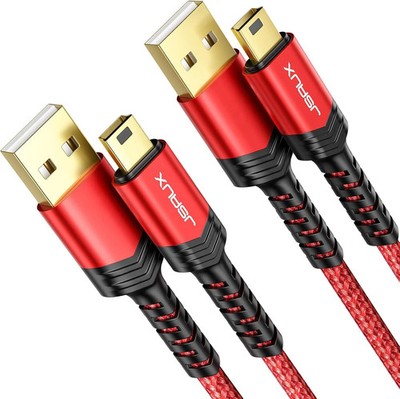 Mini USB Cable[2-Pack 3.3Ft+6.6Ft], USB 2.0 Type a to Mini B Fast Charging Braid
