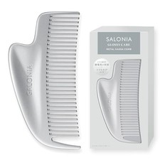 SALONIA Glossy Care Metal Kassa Comb Hair Brush Scalp Care Silver SAL25322SL FS