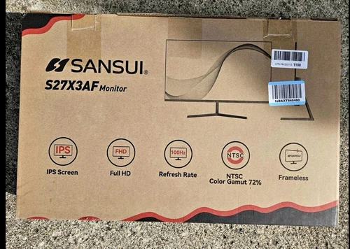 SANSUI 27 inch Monitor, IPS 100Hz, FHD 1080P Monitor S27X3AF Brand New
