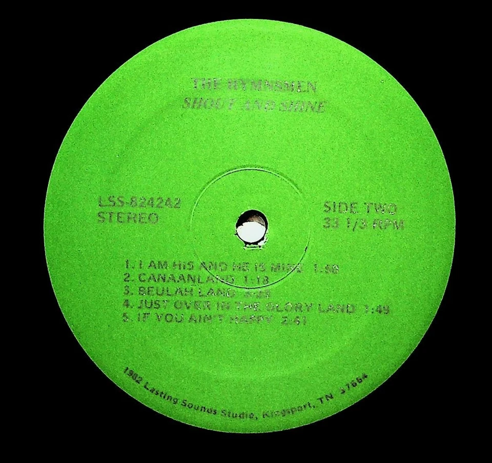 Hymnsmen Shout and Shine LP Lasting Sound Gospel Quartet LSS-824242 - Image 4 of 4