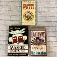 Native American Spirituality Lot: Masked Gods Earthway Medicine Wheel Softcover