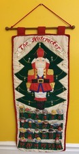 1992 Pockets Of Learning Nutcracker Cloth Hanging Advent Calendar INCOMPLETE