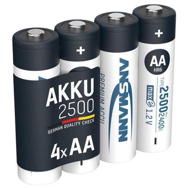 Ansmann MaxE+ Rechargeable AA Batteries 2500mAh 4 Pack