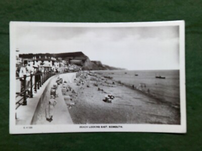 SIDMOUTH Devon Beach Looking East 1946 2d To Pay