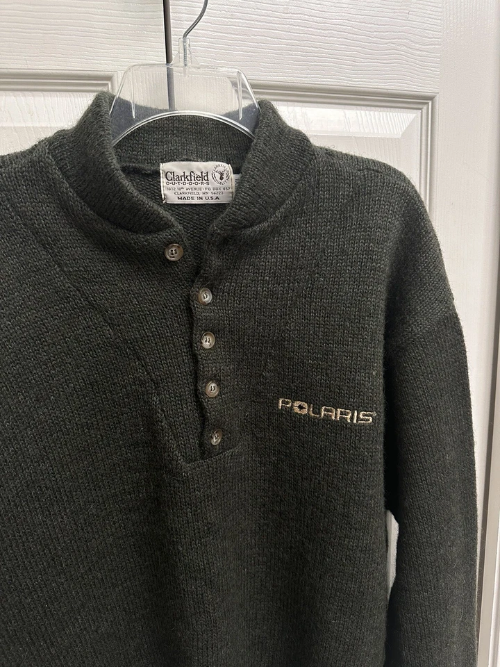Rare Vintage Clarkfield Outdoors SZ XXL Polaris Snowmobile Sweater Foxhead Mills - Image 2 of 4