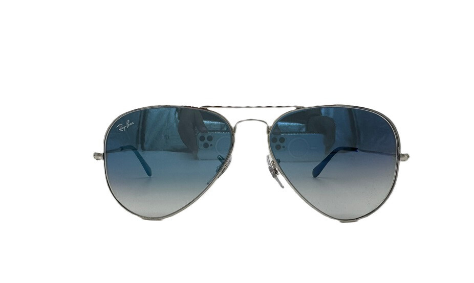 Ray Ban Sunglasses Aviator Silver Blue Gradient Lenses 3025 003/3F