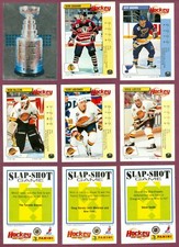 1992-93 PANINI STICKERS FOIL ENGLISH NHL HOCKEY CARD 1 TO 193 SEE LIST