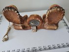 Lanshire Chalkware Electric Clock Indian Native American Chiefs Working Orig Tag — photo 6