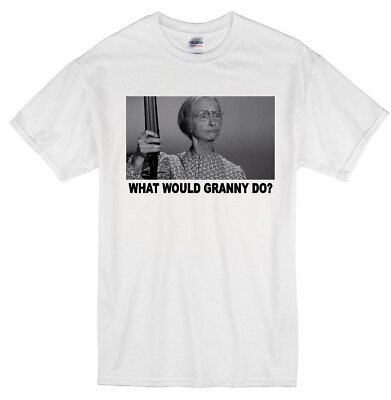 GRANNY CLAMPETT WWD? BEVERLY HILLBILLIES IRENE RYAN JED JETHRO TV WHITE T-SHIRT