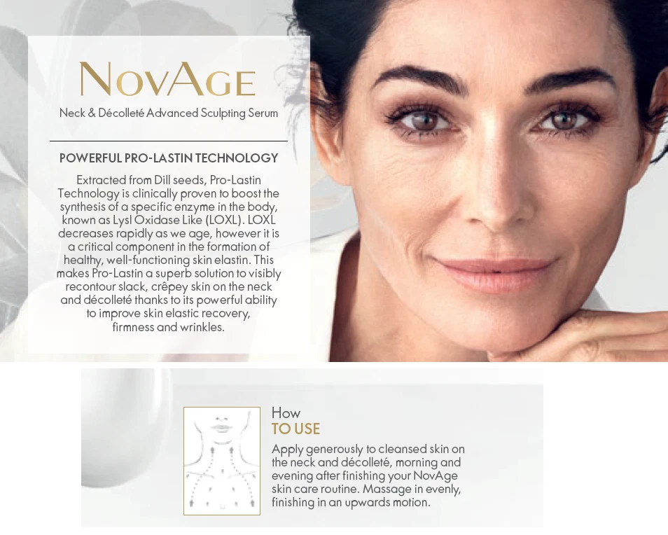 ORIFLAME NOVAGE NECK & DECOLLETE ADVANCED SCULPTING SERUM skin elasticity firm - Image 2 of 3