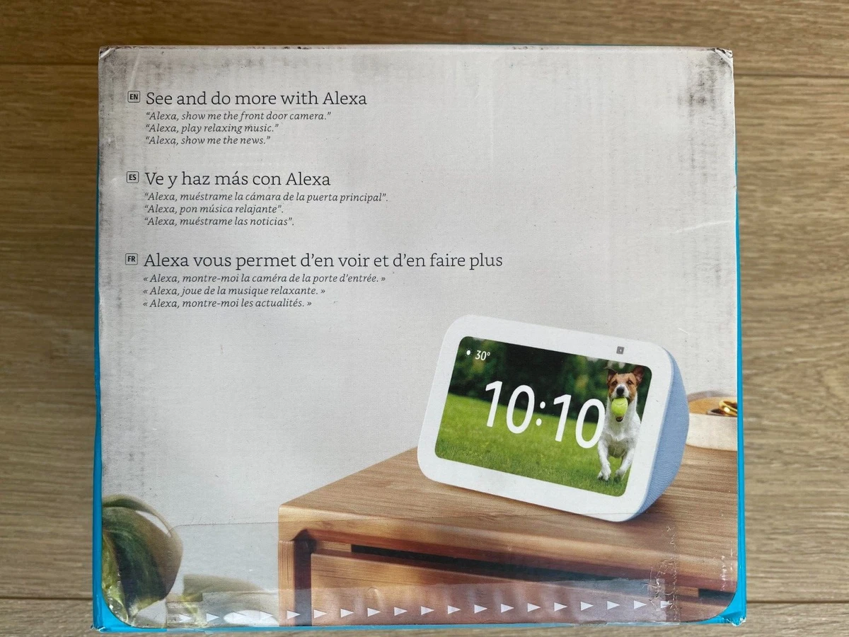 Pantalla inteligente  Echo Show 5 3ra generación, 5.5, control de  voz Alexa, cámara 2MP - Coolbox