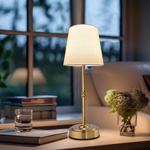 Cordless Table Lamp, 16" Fabric Shade Desk Lamp with 3-Level Brightness, 5200mAh - Picture 7 of 7