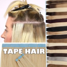 Tape In Remy Human Hair Extensions Skin Weft Russian Hair Invisible Ombre 40pcs
