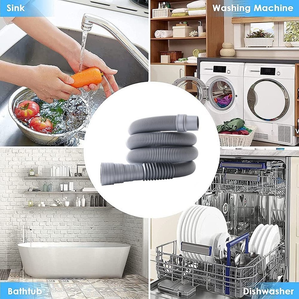 16.4ft Washing Machine Drain Hose, Universal Drain Hose Extension Kit