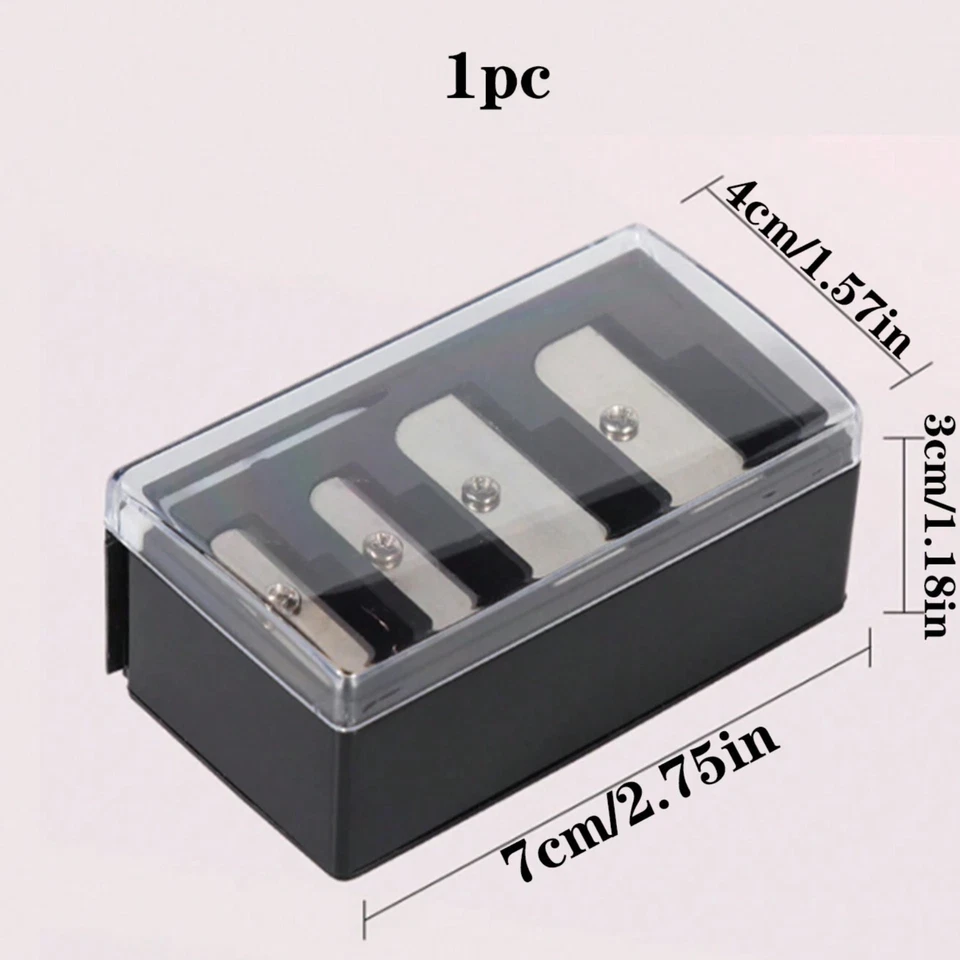 Black 4-Hole Eyeliner & Eyebrow Pen Sharpener - Multi-Functional Rolling Tool - Image 2 of 4