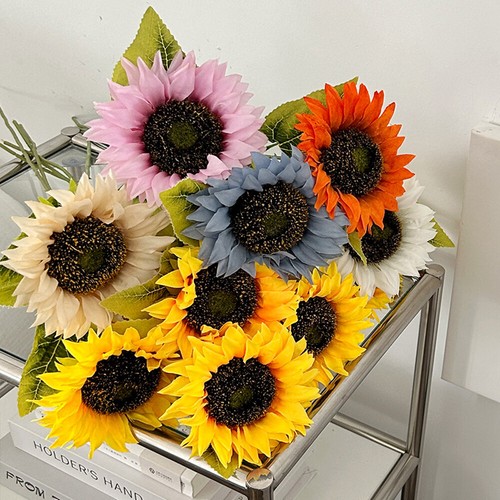 Artificial Sunflower Silk Fake Flower Bouquet Party Garden Wedding Decoration - Picture 7 of 15