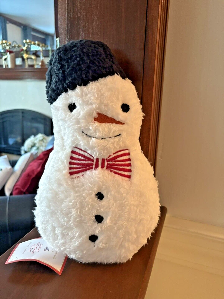 Almohada de Navidad muñeco de nieve Pottery Barn Seuss regalo de vacaciones fiesta Disney Sherpa 1 Foto 3 de 4