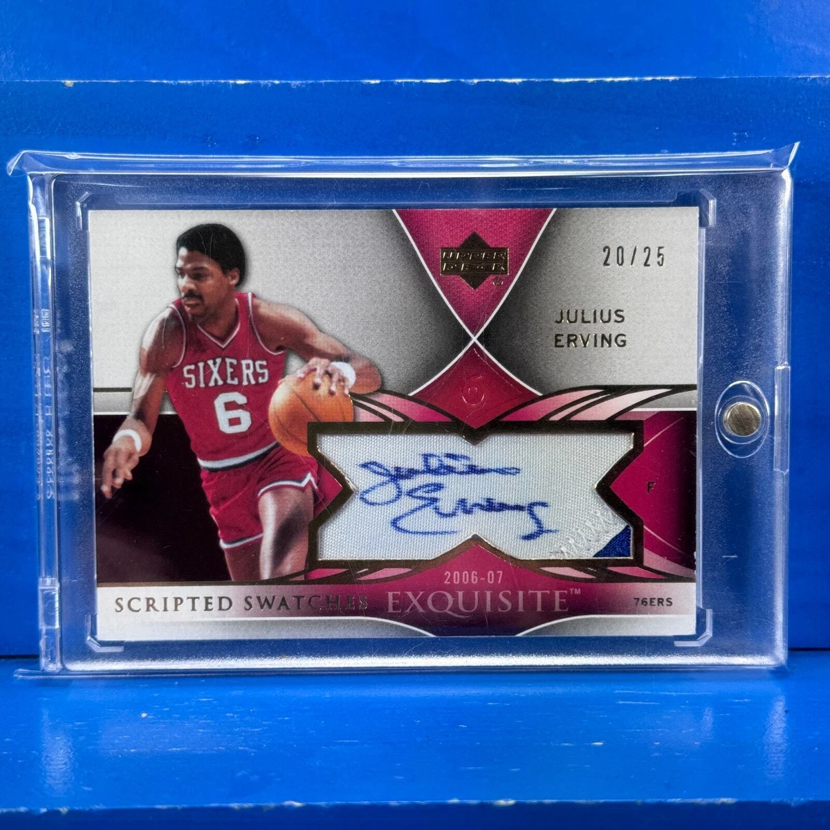 Upper Deck Julius Erving Basketball Autographed Sports Trading