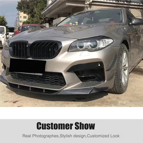 For BMW F90 M5 Sedan 2018-2020 Real Carbon Front Bumper Lip Spoiler Splitters - Picture 4 of 12