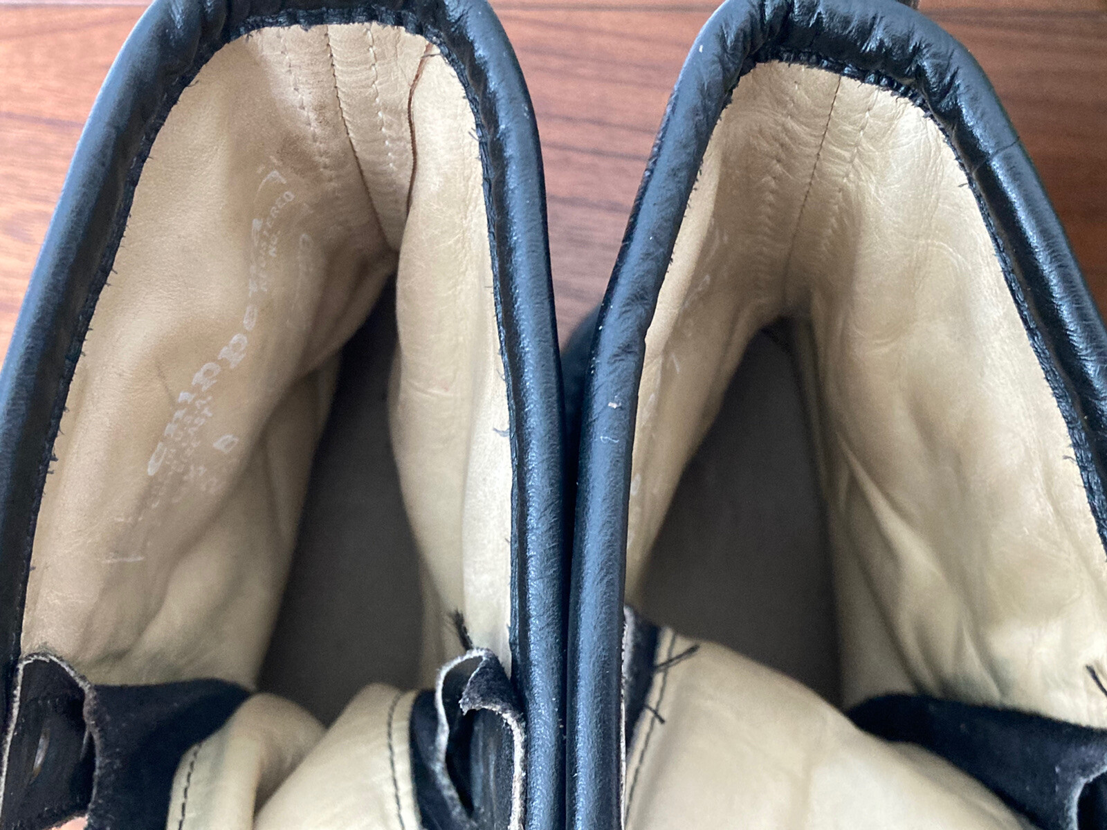 Chippewa Boots Size Womens 6 1/2 B Black Made USA Lace Up Vibram 17759 No Laces