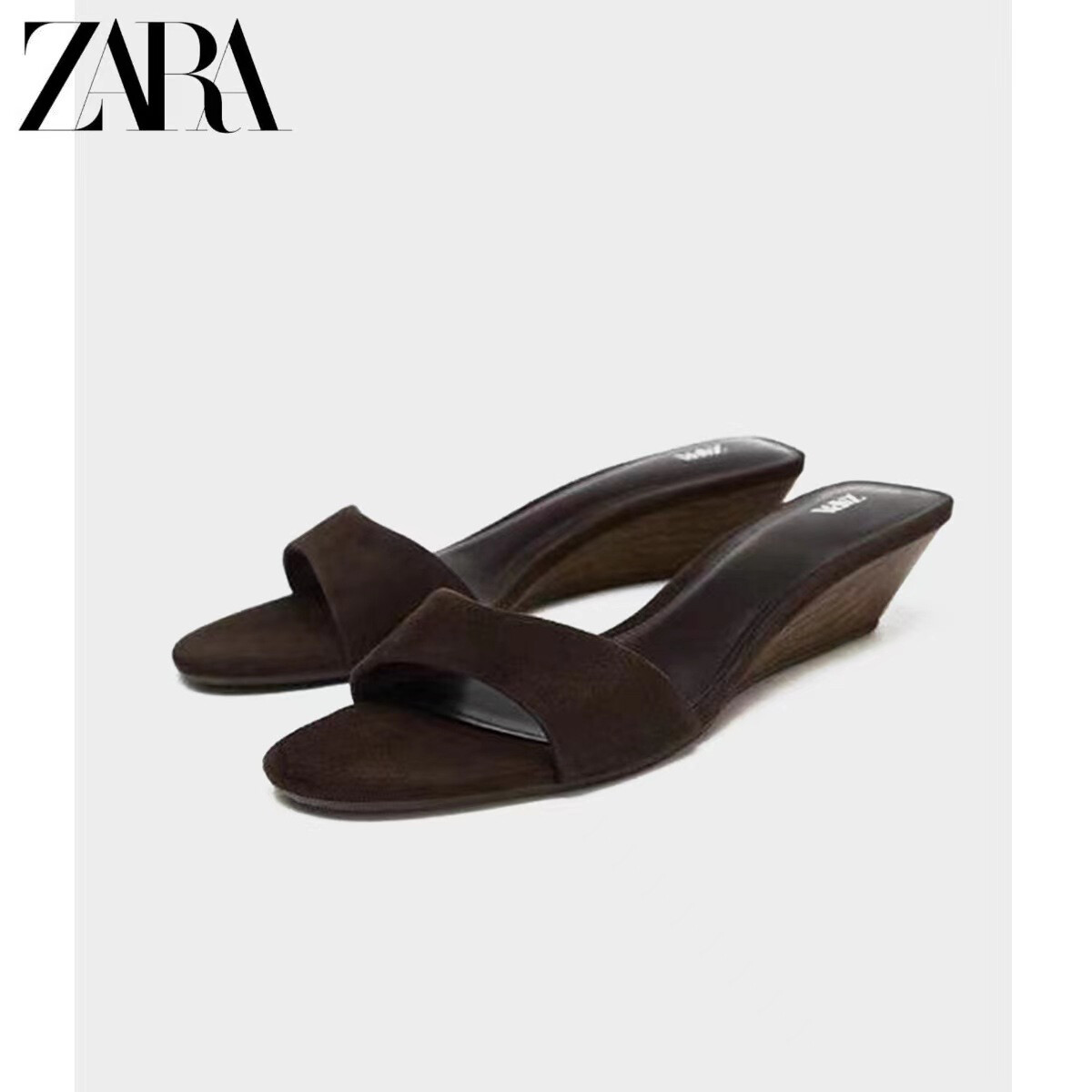 なこ ZARA Sandals Women' 2025 Summer, Slippers Thick Heel