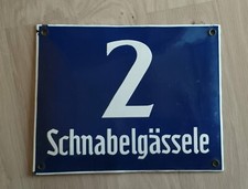 Emailschild ( Hausnummer) SCHNABELGÄSSELE 2