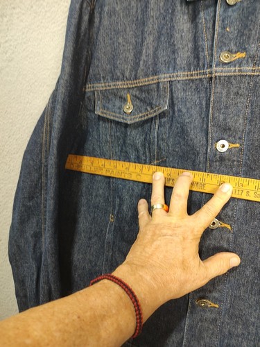 Guess Jean Jacket Adult XXL 2XL Blue Denim Trucker Jacket Heavy Cotton Mens - Picture 4 of 16