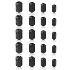 20 Pack Ferrite Chokes Bead Ring Core RFI EMI Noise Suppressor Filter Cable Clip