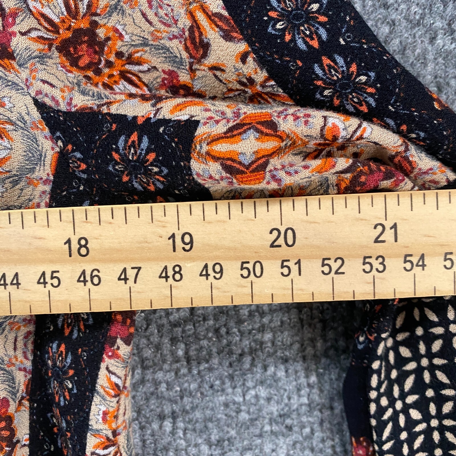 Daniel Rainn Blouse Top Size M Patchwork Button U… - image 8