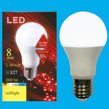 Ampoule LED 8W (=60W) 2700K Blanc Chaud GLS ES E27 Vis Edison