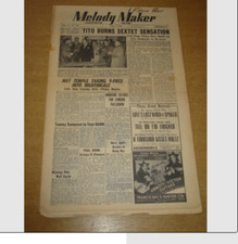 MELODY MAKER 1948 MAY 8 TITO BURNS NAT TEMPLE GERALDO ANDREWS SISTERS +