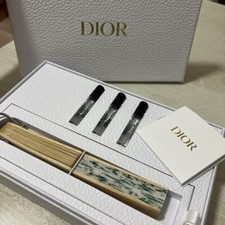 Christian Dior Folding Fan Sensu Green w/Strap Perfume Box Vip Gift Fashion
