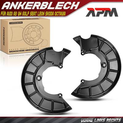2x Ankerblech Bremsscheibe Vorne für Audi A3 VW Golf Seat Leon Skoda Octavia