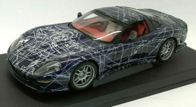 Miniature Voiture Callaway C12 Corvette Cabriolet – AUTOart 1/18, Bleu Métal