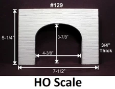 HO Scale - Tunnel Portal, BOARD FORM CONCRETE,  DOUBLE TRACK - MON-129
