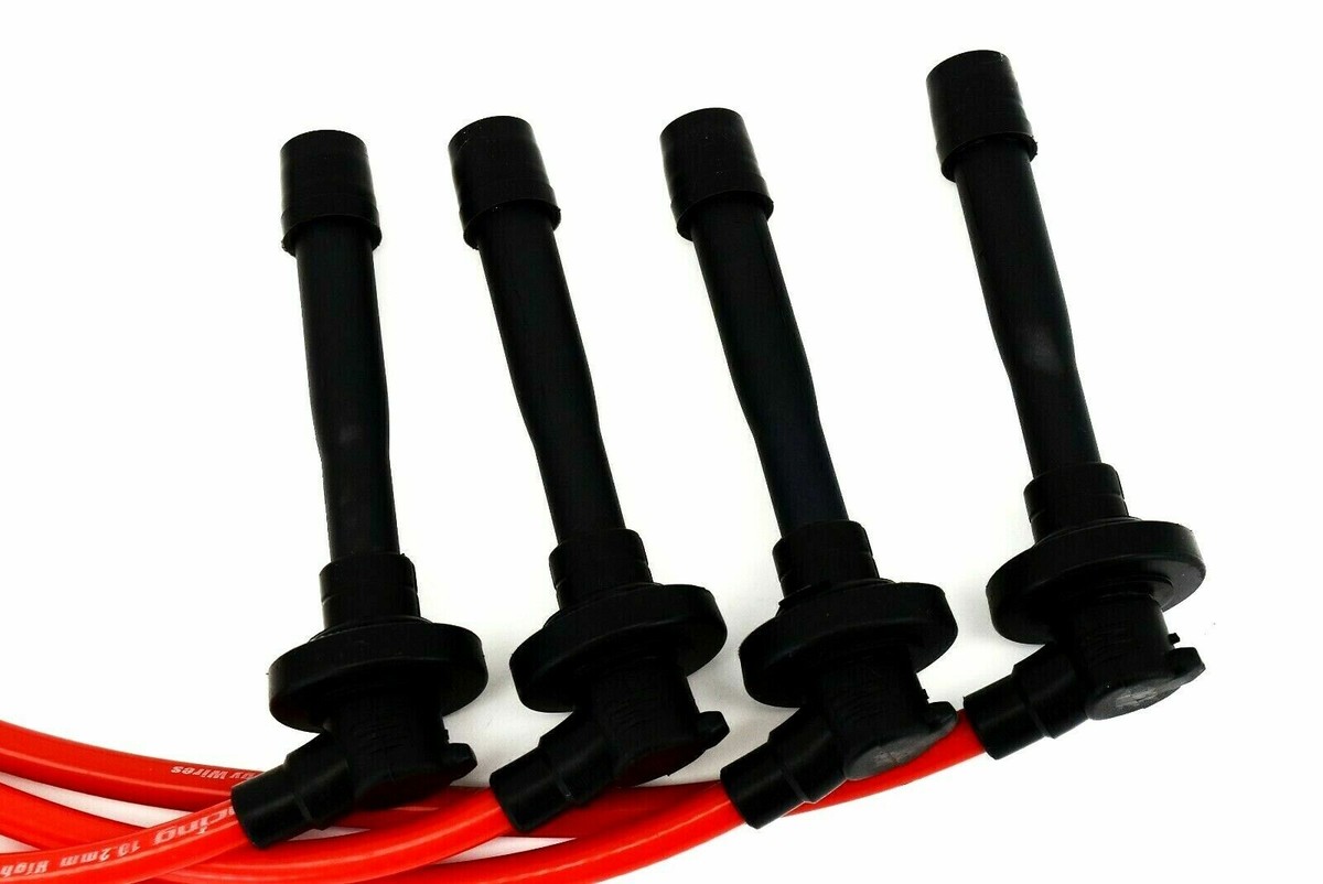 VMS RACING RED 10.2MM SPARK PLUG WIRES CABLES FOR 94-97 HONDA