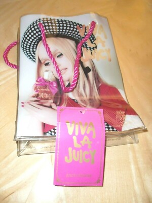 NEW~Lady's~JUICY COUTURE~SMALL VINYL~ BAG TOTE~7.5''L X 10''H X 4.5''W~LOGOS~CUTE!