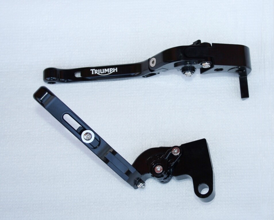 Levier de frein et embrayage Triumph Speed Triple 2005-2007 pliable en alu noir