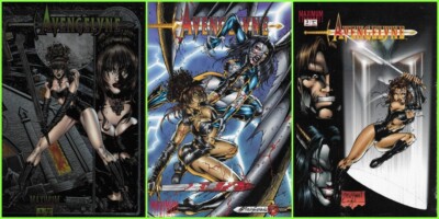 °AVENGELYNE Vol1  #1 bis 3 von 3 #1 Chrome Cover° US Maximum 1995 Rob Liefeld