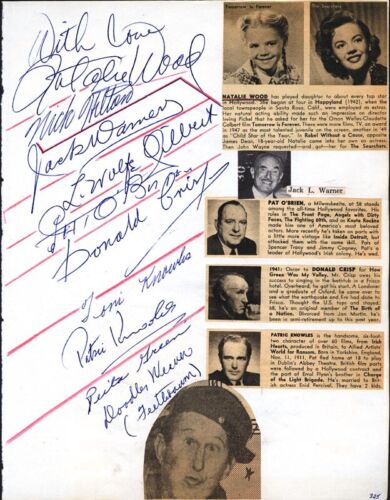 NATALIE WOOD - AUTOGRAPH WITH CO-SIGNERS - Picture 1 of 2